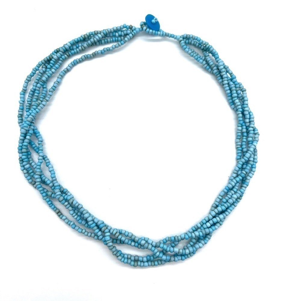 Multi Strand Beads Necklace 18 Inches Long